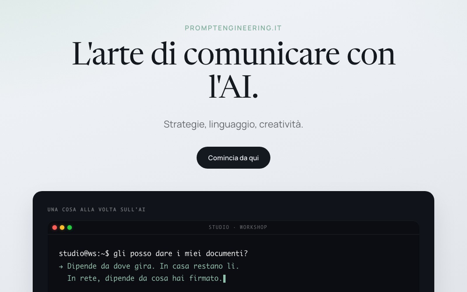 Prompt Engineering Italia site preview